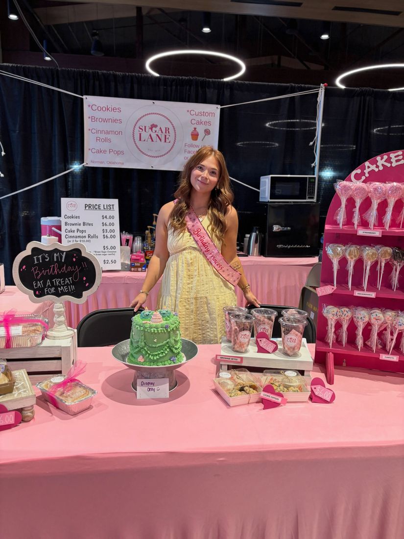 Laney at the Sugar Lane pop-up booth